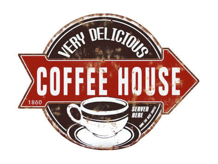 Affiche en métal - Coffee House