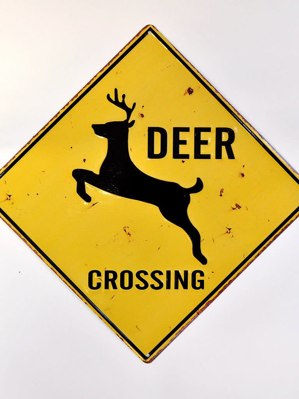Affiche en métal - Deer Crossing
