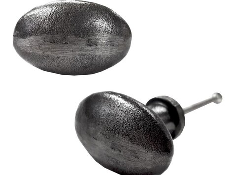 Poignée ovale argent