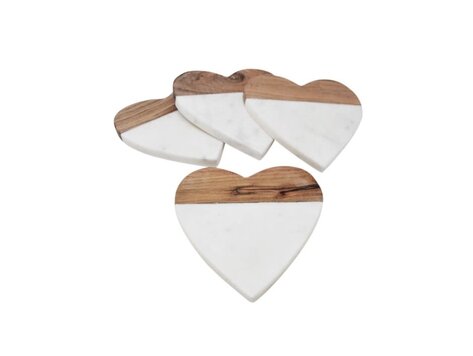 Sous-verres coeur