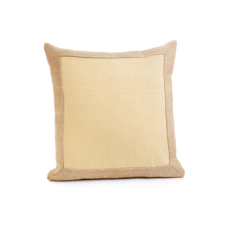 Coussin maïs avec bordure en jute  24" X 24"