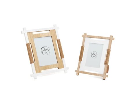 Cadre photo blanc et naturel - Petit