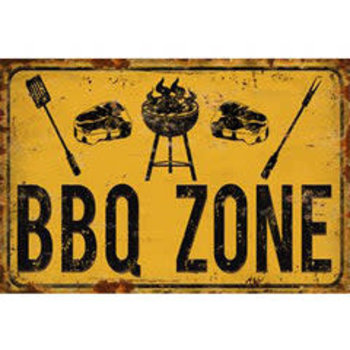 Affiche en métal - BBQ Zone