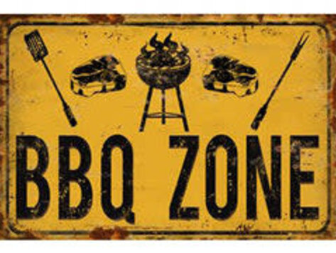 Affiche en métal - BBQ Zone