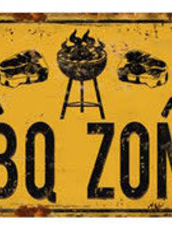 Affiche en métal - BBQ Zone