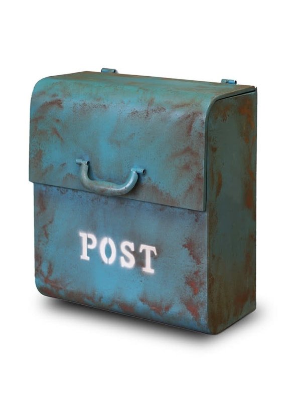 Boîte aux lettres bleu rustique (POST)