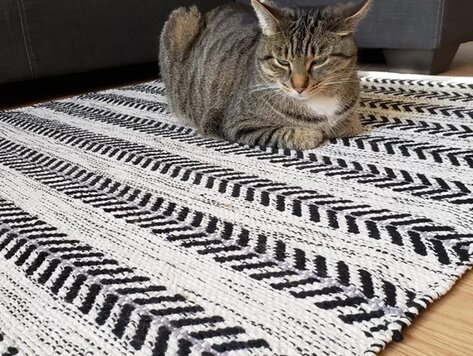 Tapis Dhurrie Arrow Black 4' x 6'