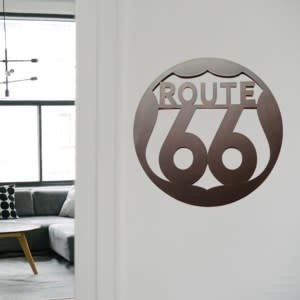 Affiche Route 66 en métal