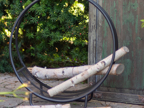 Porte-bûches en métal