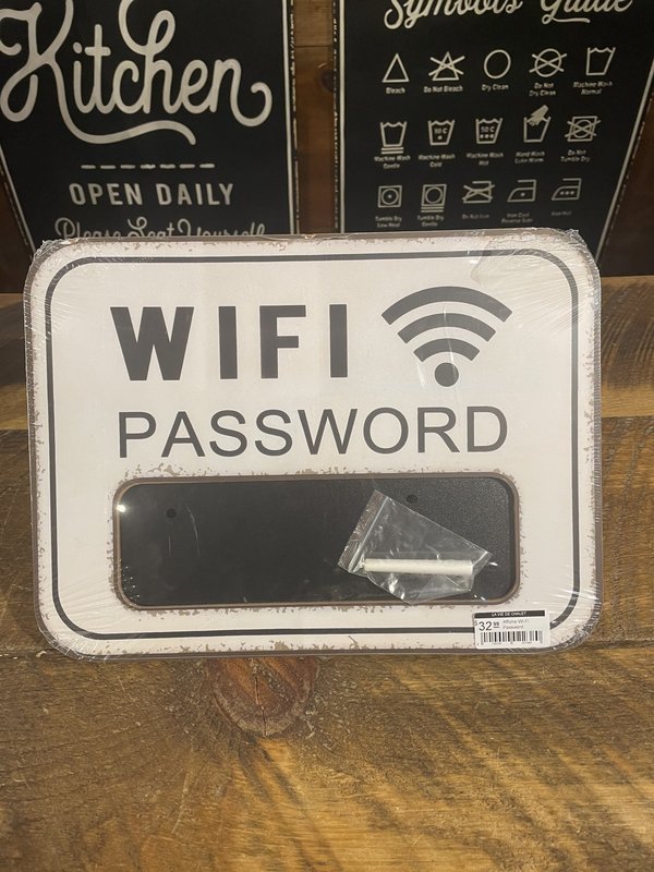 Affiche - WIFI Password blanc
