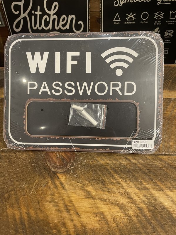 Affiche - WIFI Password noire