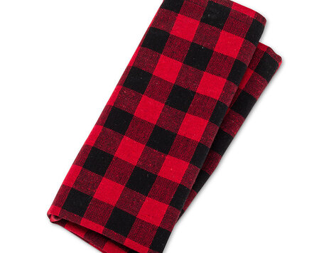Serviette de table lumberjack en tissu