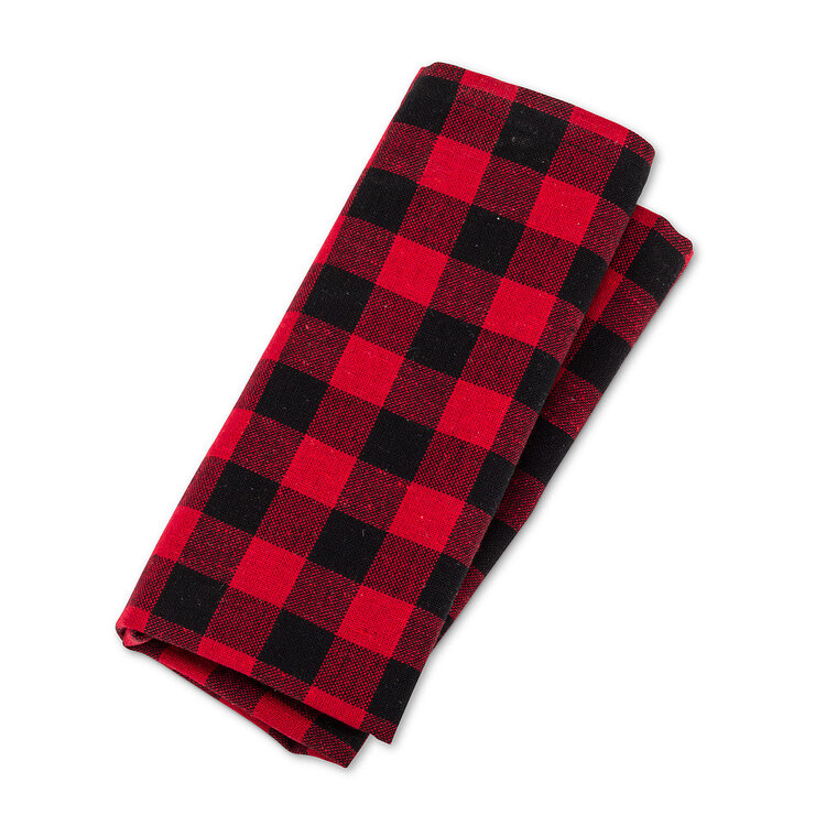 Serviette de table lumberjack en tissu