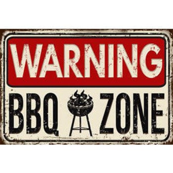 Affiche en métal - BBQ zone