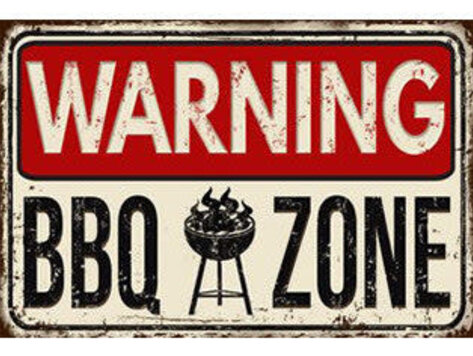 Affiche en métal - BBQ zone