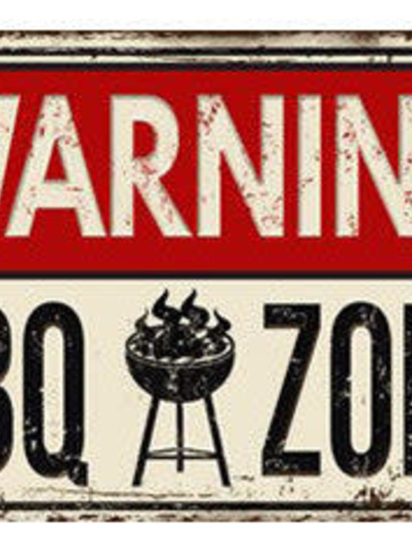 Affiche en métal - BBQ zone