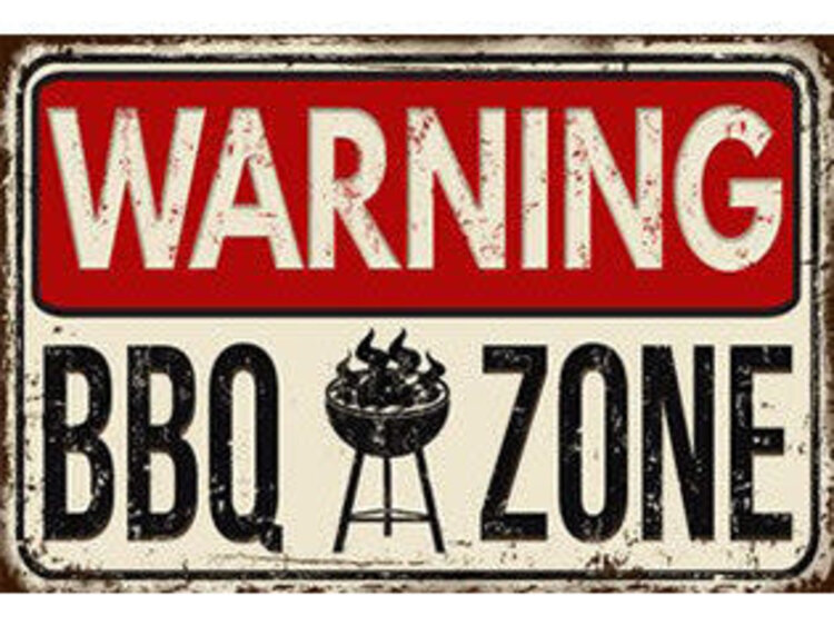 Affiche en métal - BBQ zone