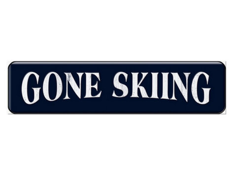 Affiche en métal - Gone Skiing