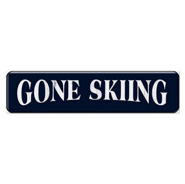 Affiche en métal - Gone Skiing