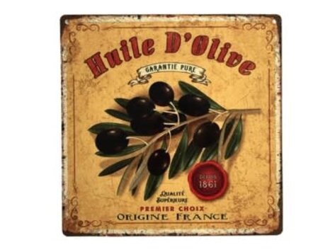 Affiche en métal - Huile d'olive
