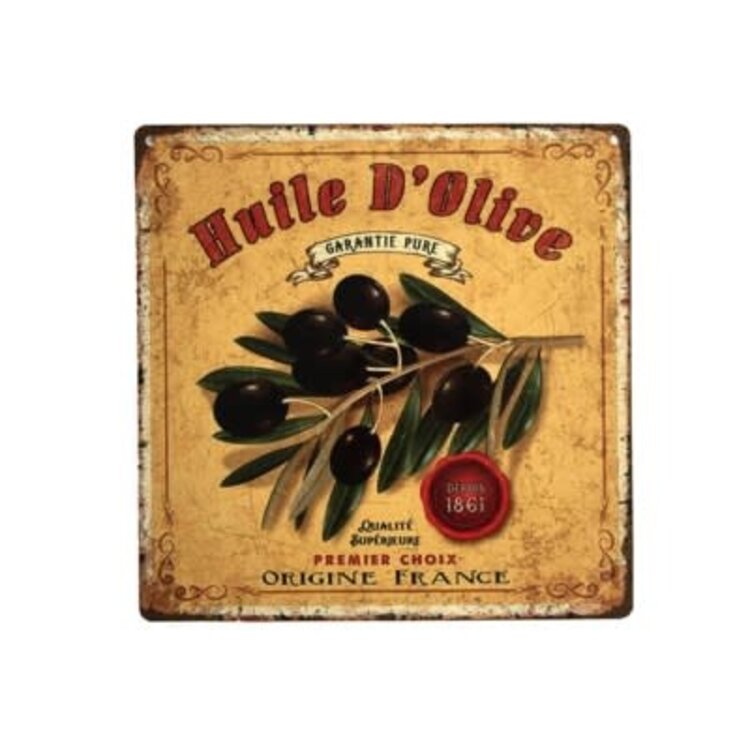 Affiche en métal - Huile d'olive