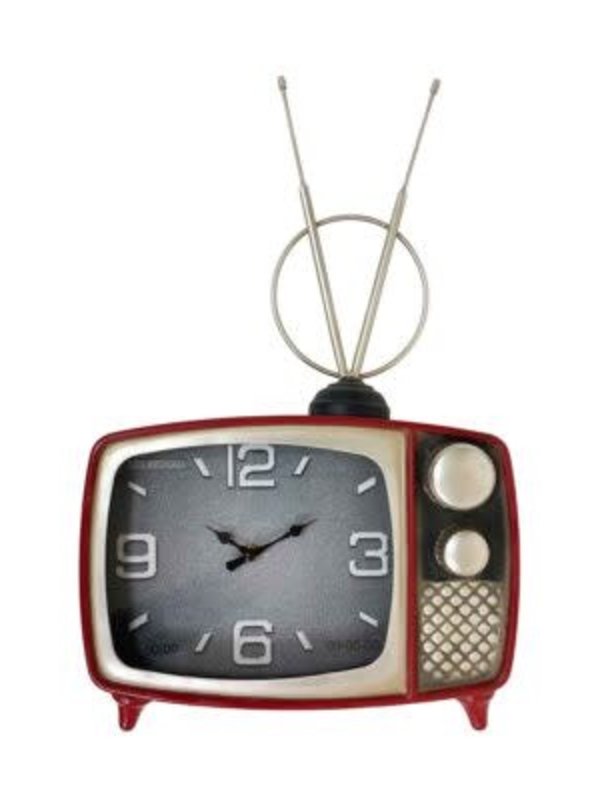 Horloge de table TV rouge