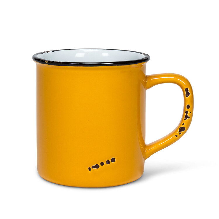 Tasse ocre en grès (14oz)