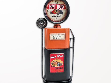Horloge/Banque pompe à essence orange