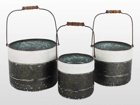 Pot en métal avec poignée - Grand