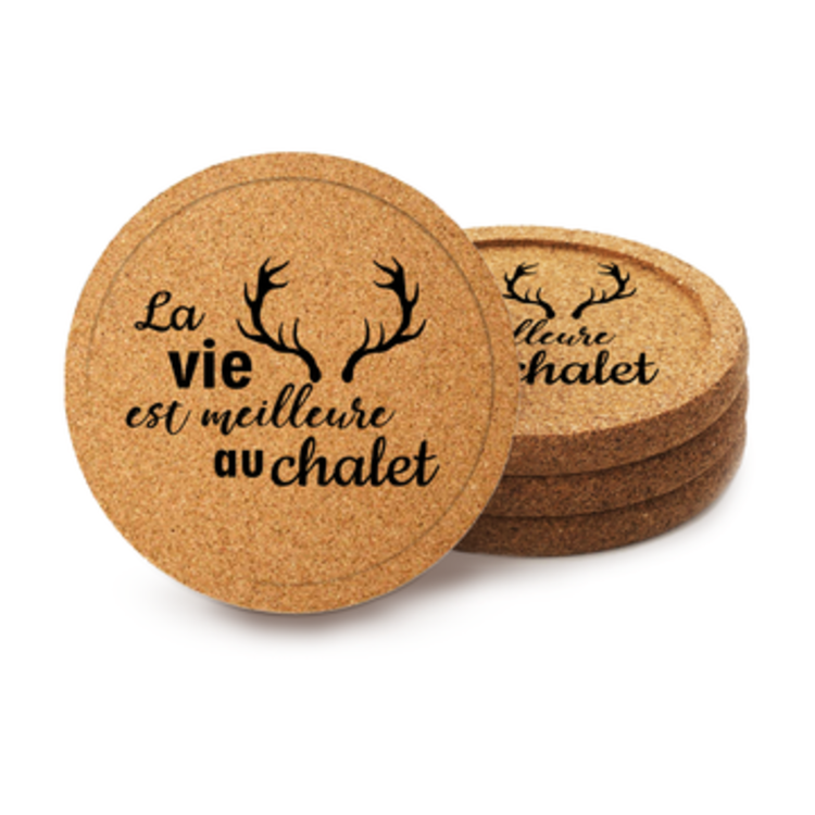 Sous-verres - La vie est meilleure au chalet