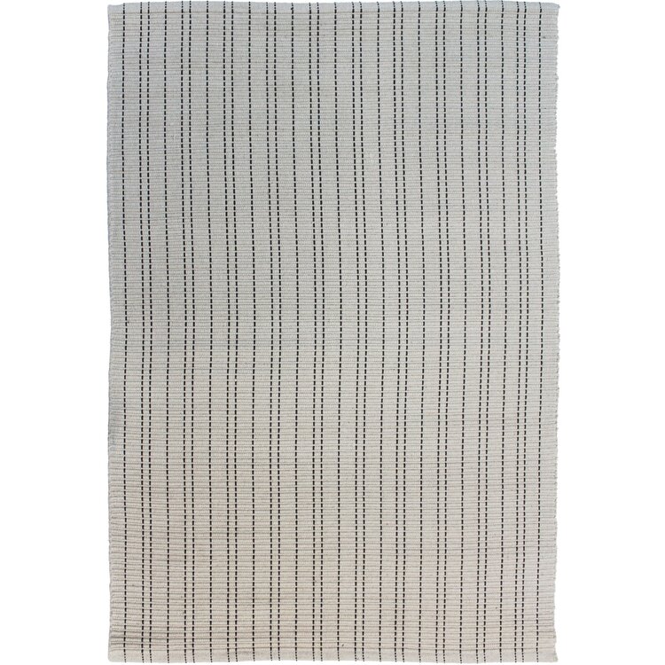 Tapis  Dhurrie Saddle Stitch Ivory 2' x 2'11"