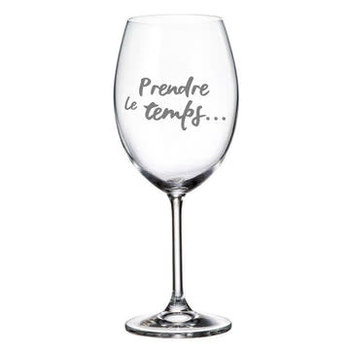 Coupe à vin gravée - Prendre le temps