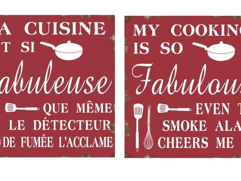 Affiche en métal - Ma cuisine