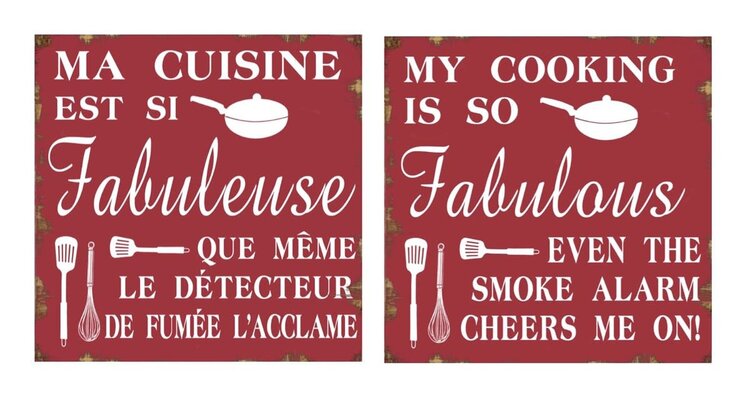 Affiche en métal - Ma cuisine