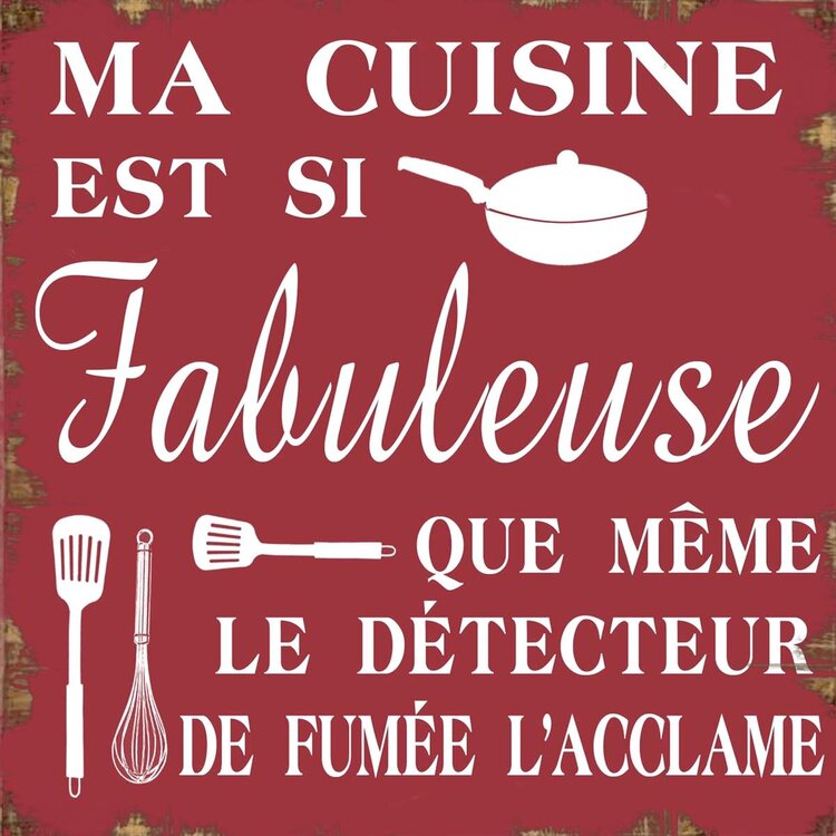 Affiche en métal - Ma cuisine