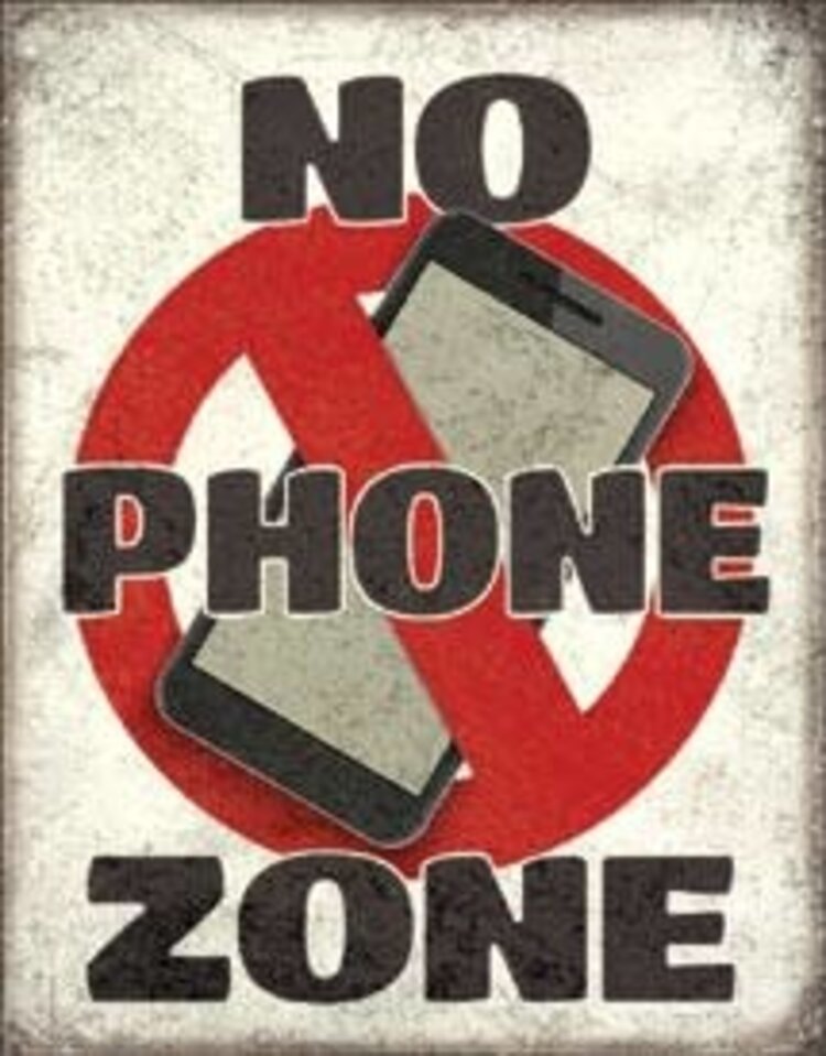 Affiche en métal - No phone zone