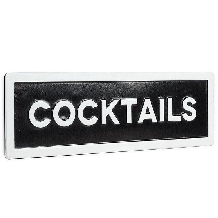 Affiche en métal - Cocktails 12" L