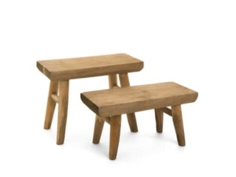Tabouret en bois naturel - grand
