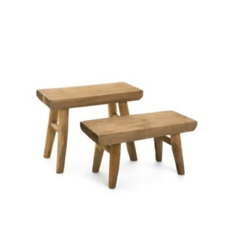 Tabouret en bois naturel - grand