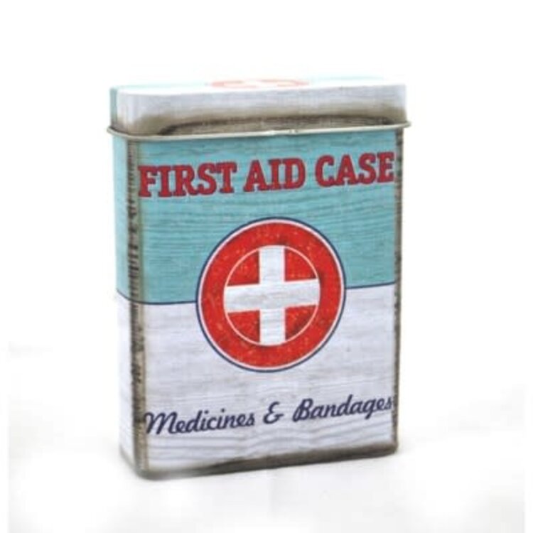Boite de métal premiers soins
