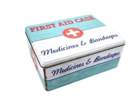 Boite de métal premiers soins ( L)