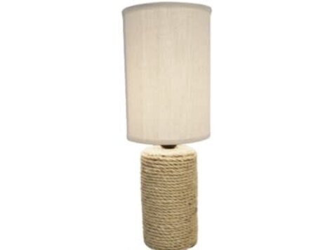 Lampe de table en jute