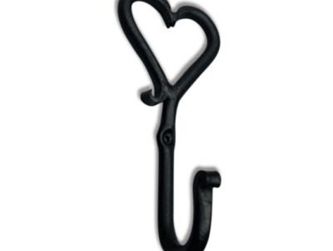 Crochet coeur en fonte