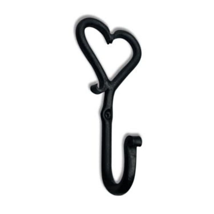 Crochet coeur en fonte