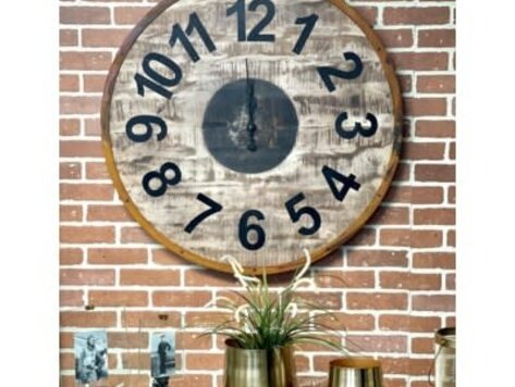 Horloge antique en bois vieille 36"