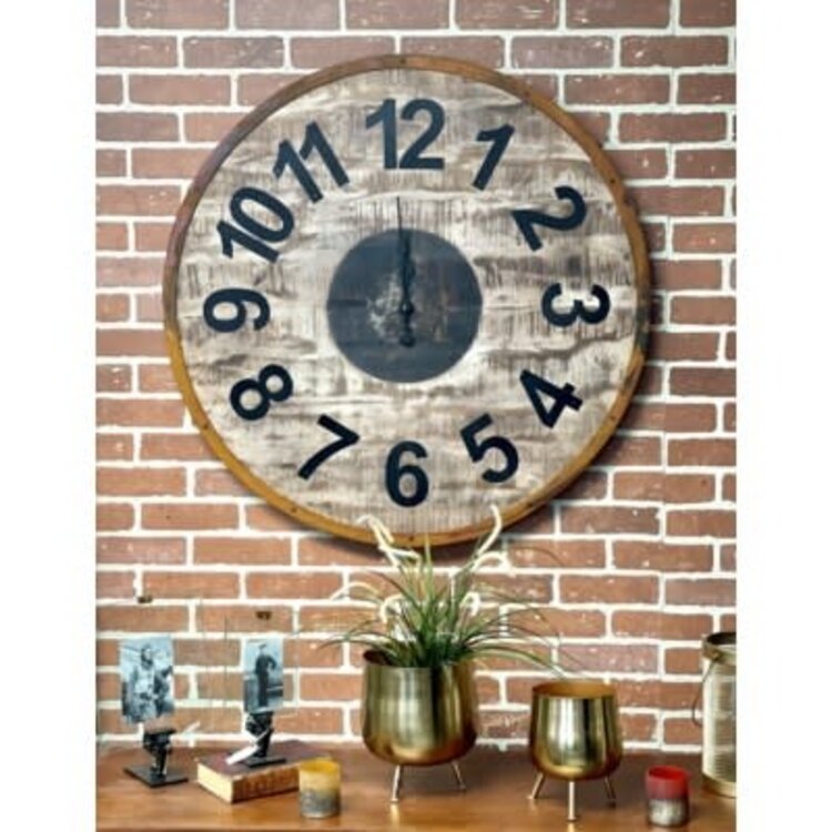 Horloge antique en bois vieille 36"