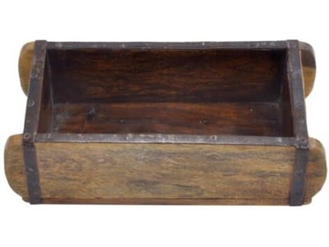 Moule à brique en bois brun