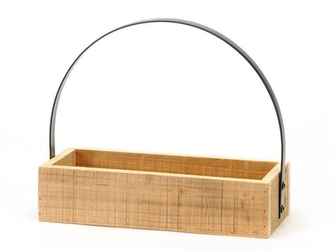 Cabaret en bois avec poignée en métal