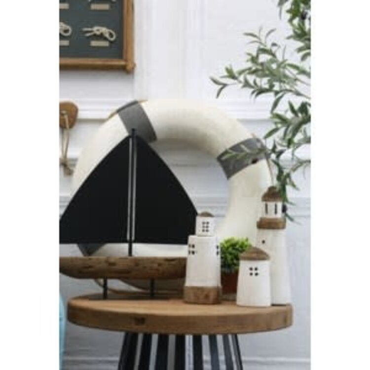 Phare en bois recyclé    12.6"H