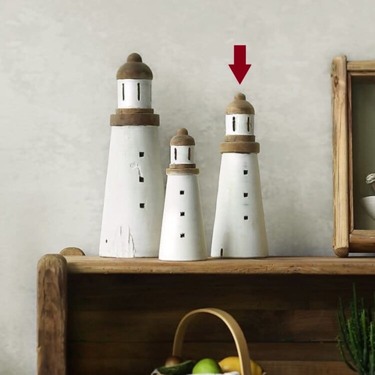Phare en bois recyclé    12.6"H